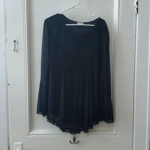 Ultra Pink Gorgeous Black Blouse